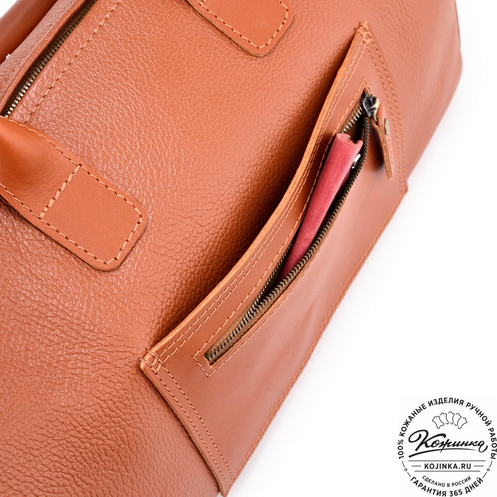 Женская кожаная сумка "Византия" (рыжая)